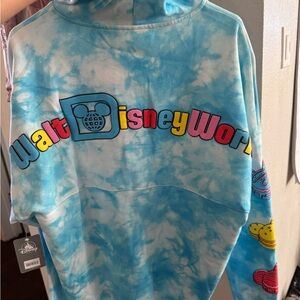 Disney Blue and white Tie-Dye Hoodie nwt
